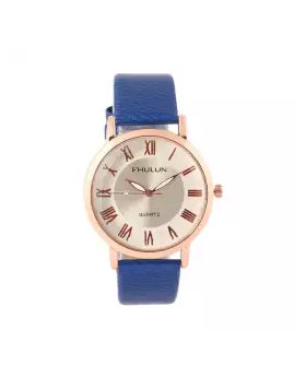 Synthetic Leather Analog Watch for Women - Blue