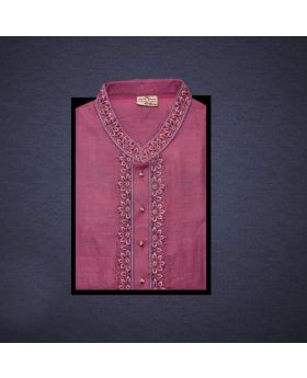 Indian Fabrics Semi Long Panjabi-106252