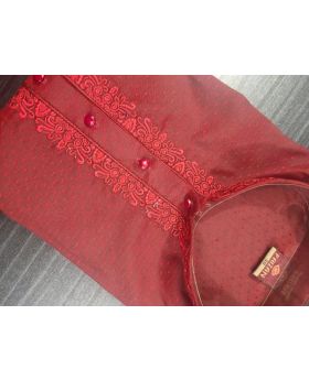 Indian Fabrics Semi Long Panjabi-106283