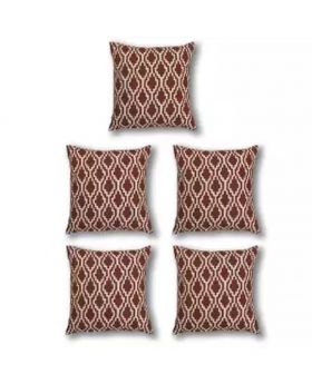 Five Pieces Cushion & Cover Set(Brick Red)