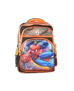 Raksin School Bag For Boys - Orange and Black
