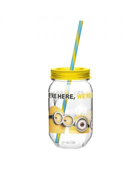 Despicable Me Drinks Jar-Yellow and Transparent
