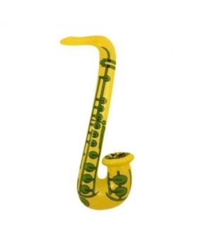 Plastic Toy Inflatable Saxophone - Yellow