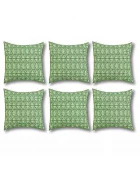 Six Pieces Cushion Cover Set (Ocean Green)