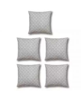 Five Pieces Cushion & Cover Set - Silver Color