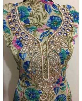 Shamu Silk Stone Karchupi Work Dress For Women