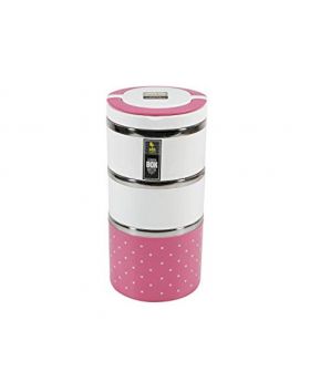 3 Layer Lunch Box Set - Pink