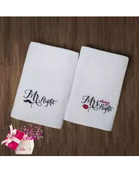 Mr. & Mrs. Towel set( Valentine Gift)