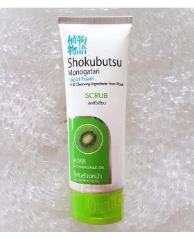 Shokubutsu - Face Wash - Monogatari Facial Foam Scrub 100 Ml Kiwi and Chamomile oil