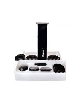 KM-3580 4-In-1 Grooming Trimmer and Shaver Set - Black