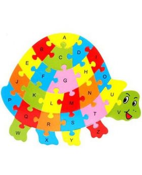 Wooden   Tortoise  Puzzles English Alphabet Jigsaw for kids