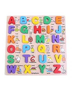 Wooden Alphabet English Letters Jigsaw Puzzle for Kids