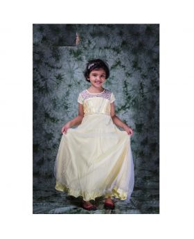 Girls yellow color party gown 