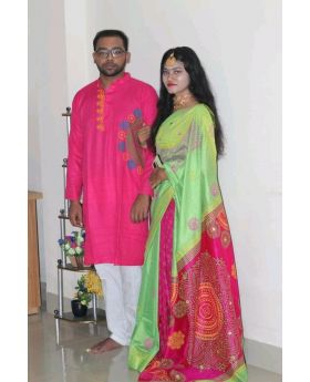 Couple Dress - Punjabi and Saree_DVT-223

