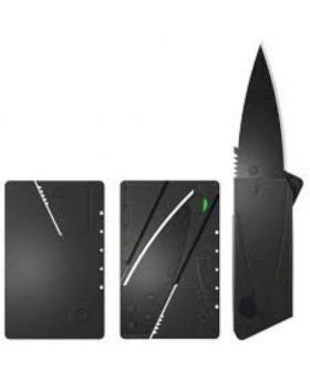 Credit Card Army Folding Knife - Black