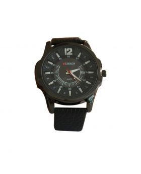 Curren(D) EW0037 Stainless Steel Black Colored Leather  Belt Analog Mens Watch