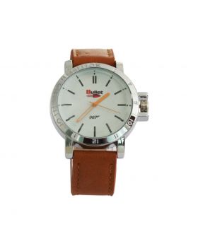Bullet EW0062 Stainless Still Leather Belt Analogue Watch For Men