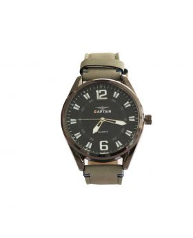 Captain EW0066 Stainless Still Leather Belt Analogue Watch For Men