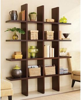 Malaysian Processed Wood Wall Hanging Shelf - Chocolate