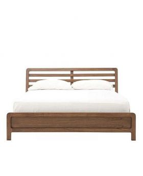 Canadian Oak Lacquer polish Veneer Wood Bed - Lacquer Polish