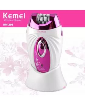 KM-205 (3 In 1) Multi Functional Hair Removal Epilator - White and Purple