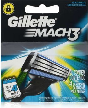 Gíllette Mach 3 Razor Refill Cartridges 4 Count