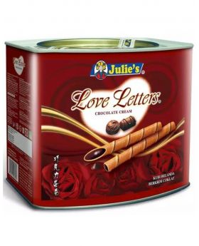 Julie’s Love Letter Wafer Stick Strawberry Flavor (400 gm) tin
