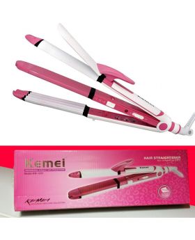 KEMEI KM-8851 Folding 3 in 1 Hair Straightener