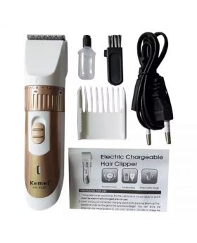 KM-9020 Professional Trimmer - White and Gold