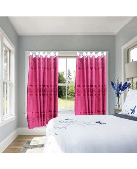 Curtain for Door Windows-White Black color 1pc