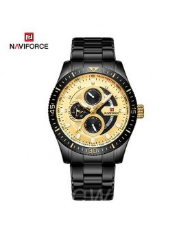 Naviforce 9140 Black for Man stainless steel relojes hombre masculino luxury quartz japan Movement wrist watch