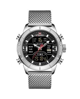 Naviforce 9140 Black & White For Man stainless steel relojes hombre masculino luxury quartz japan Movement wrist watch