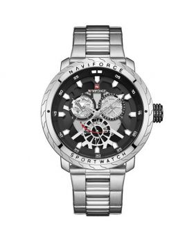 Naviforce 9158  Purple for Man Wristwatch Fashion Sport Men Watch Top Brand Luxury Military Army Business Stainless Steel Quartz Male Clock 