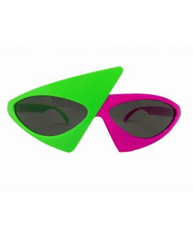 Plastic Pink-Green Fun Glass  