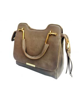 PU leather Square Shaped Flax Color Ladies Bag