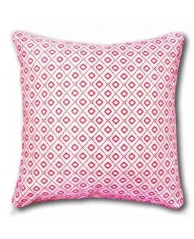 Polly Filler Cushion & Cotton Cover Set - White & Red