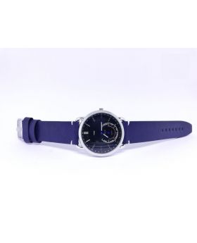 Replica Black Dial Silver Bezel Black Matte Strap Automatic Watch with subdials and date functions Watch for Men