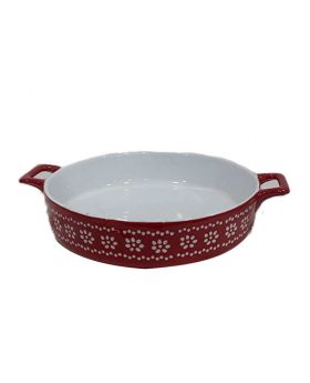Red Ceramic Rice Dish 8 inch- 1 Pc