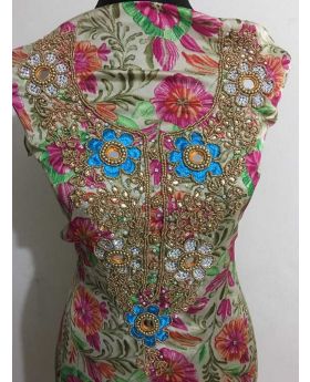 Shamu silk heavy Karchupi work dress for women