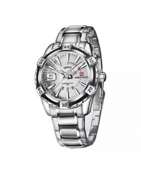NaviForce NF9117S Date/Day Function Analog Watch - Silver 