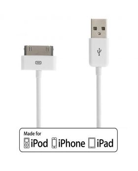 30 pin USB Cable Charger Sync Cable MA591FE/C For Iphone 3G 3GS 4 4S Ipod Ipad-White