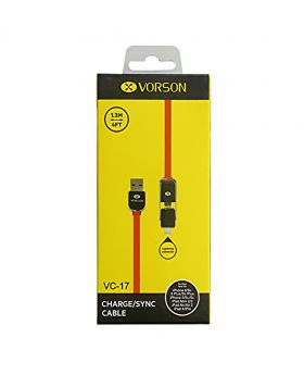 Vorson VC-17 USB 1.2m android/ios-Red