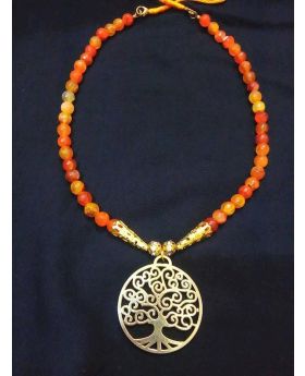  Orange marble necklace