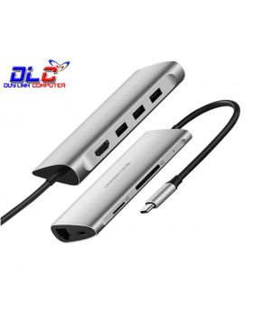 USB-C to 3*USB3.0+HDMI+RJ45+SD&TF converter 