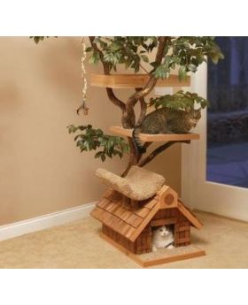 DIY wood craft Cat Home