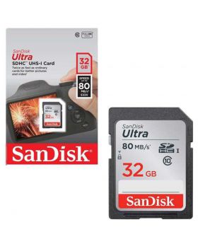 SANDISK 32GB ULTRA UHS-I SDHC MEMORY CARD (CLASS 10) 80MB/S