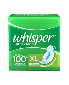 Whisper Maxi Nights XL Wings 15 Pads 