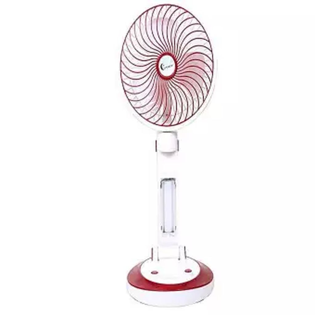 supermoon rechargeable folding fan with led light