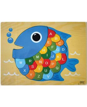 Wooden Puzzles Cartoon Fish Puzzle for kids_ZKB067