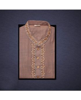 Indian Fabrics Semi Long Panjabi-106250
